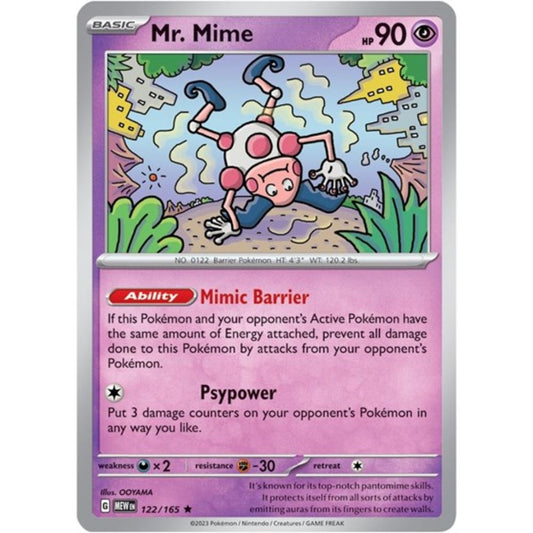 Pokemon S&V 151 Mr. Mime (Reverse) 122/165