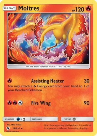 Moltres 38/214 - SM Lost Thunder Reverse Holofoil