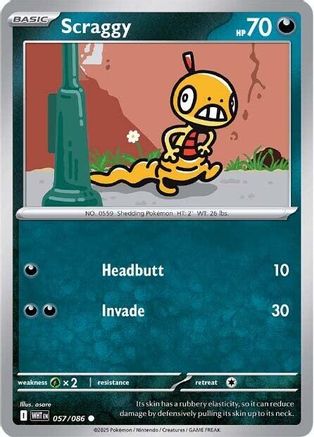 Scraggy - 054/086 54 - SV White Flare
