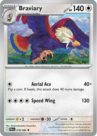 Braviary - 077/086 77 - SV White Flare Reverse Holofoil