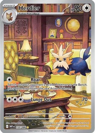 Herdier - 154/086 154 - SV White Flare Holofoil