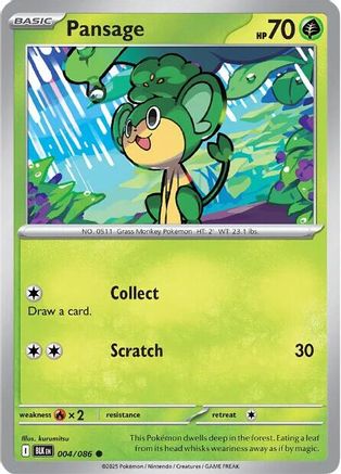 Pansage - 004/086 4 - SV Black Bolt