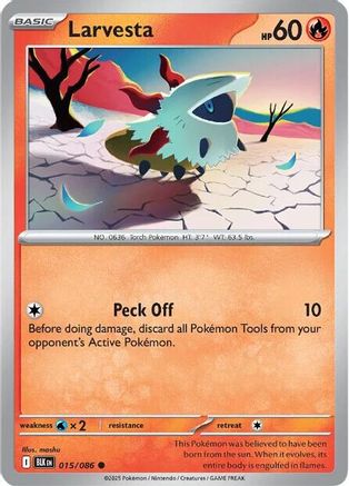 Larvesta - 018/086 18 - SV Black Bolt Reverse Holofoil
