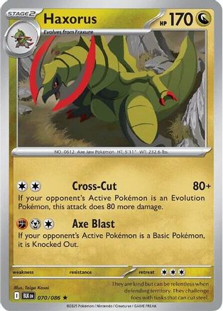 Haxorus - 072/086 72 - SV Black Bolt Reverse Holofoil