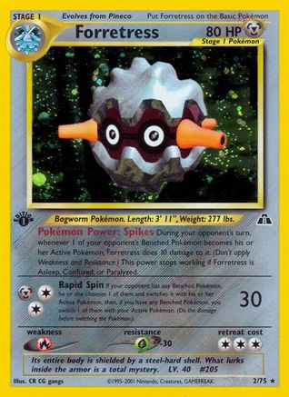 Forretress (2) 2/75 - Neo Discovery Unlimited Holofoil