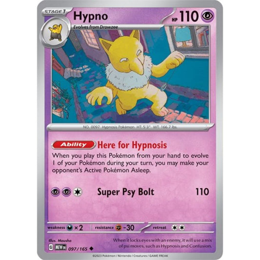 Pokemon S&V 151 Hypno (Reverse) 97/165