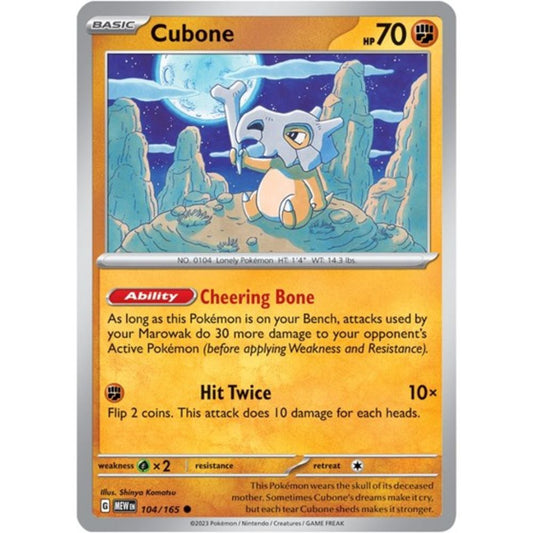 Pokemon S&V 151 Cubone (Reverse) 104/165