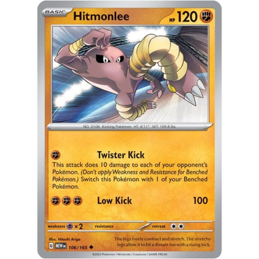 Pokemon S&V 151 Hitmonlee (Reverse) 106/165