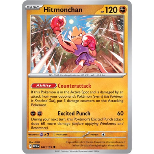 Pokemon S&V 151 Hitmonchan (Reverse) 107/165