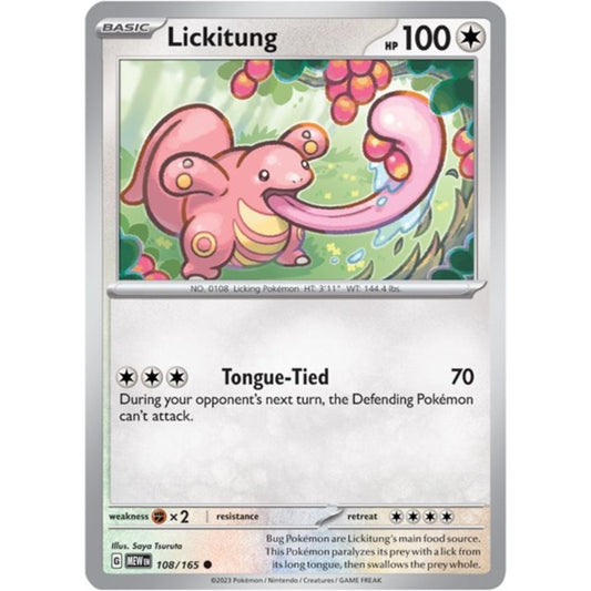 Pokemon S&V 151 Lickitung (Reverse) 108/165