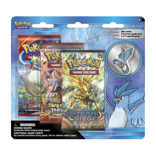 Pokemon Articuno Pin 3 Pack Blister Pack