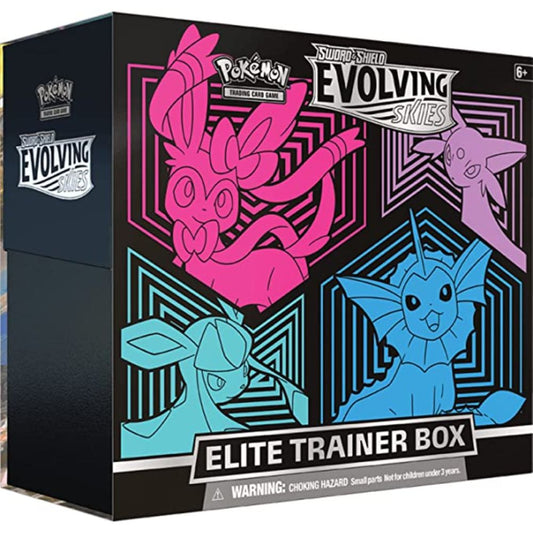 Pokemon Evolving Skies Elite Trainer Box (Glaceon, Vaporeon, Sylveon, Espeon)