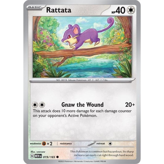 Pokemon S&V 151 Rattata (Reverse) 19/165