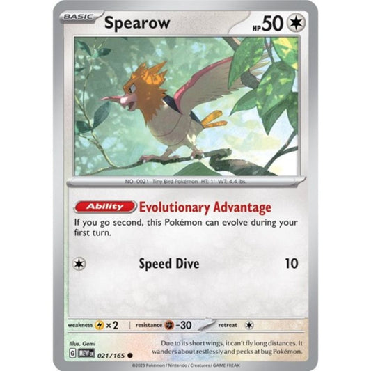 Pokemon S&V 151 Spearow (Reverse) 21/165