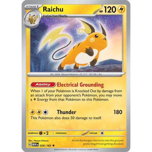Pokemon S&V 151 Raichu (Reverse) 26/165