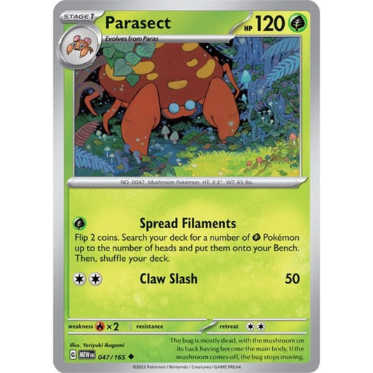 Pokemon S&V 151 Parasect (Reverse) 47/165