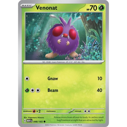 Pokemon S&V 151 Venonat (Reverse) 48/165