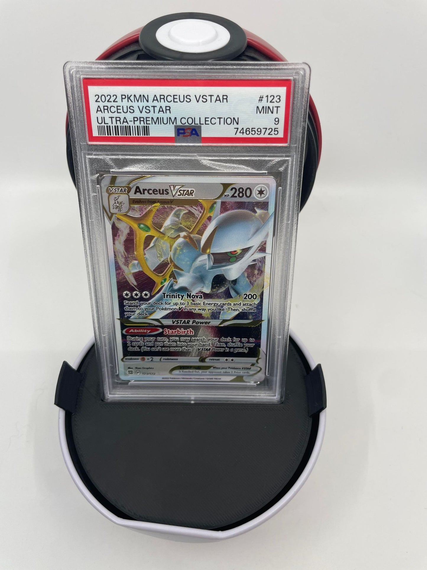 Arceus VStar Ultra Premium Collection Metal Promo Card #123 PSA 9