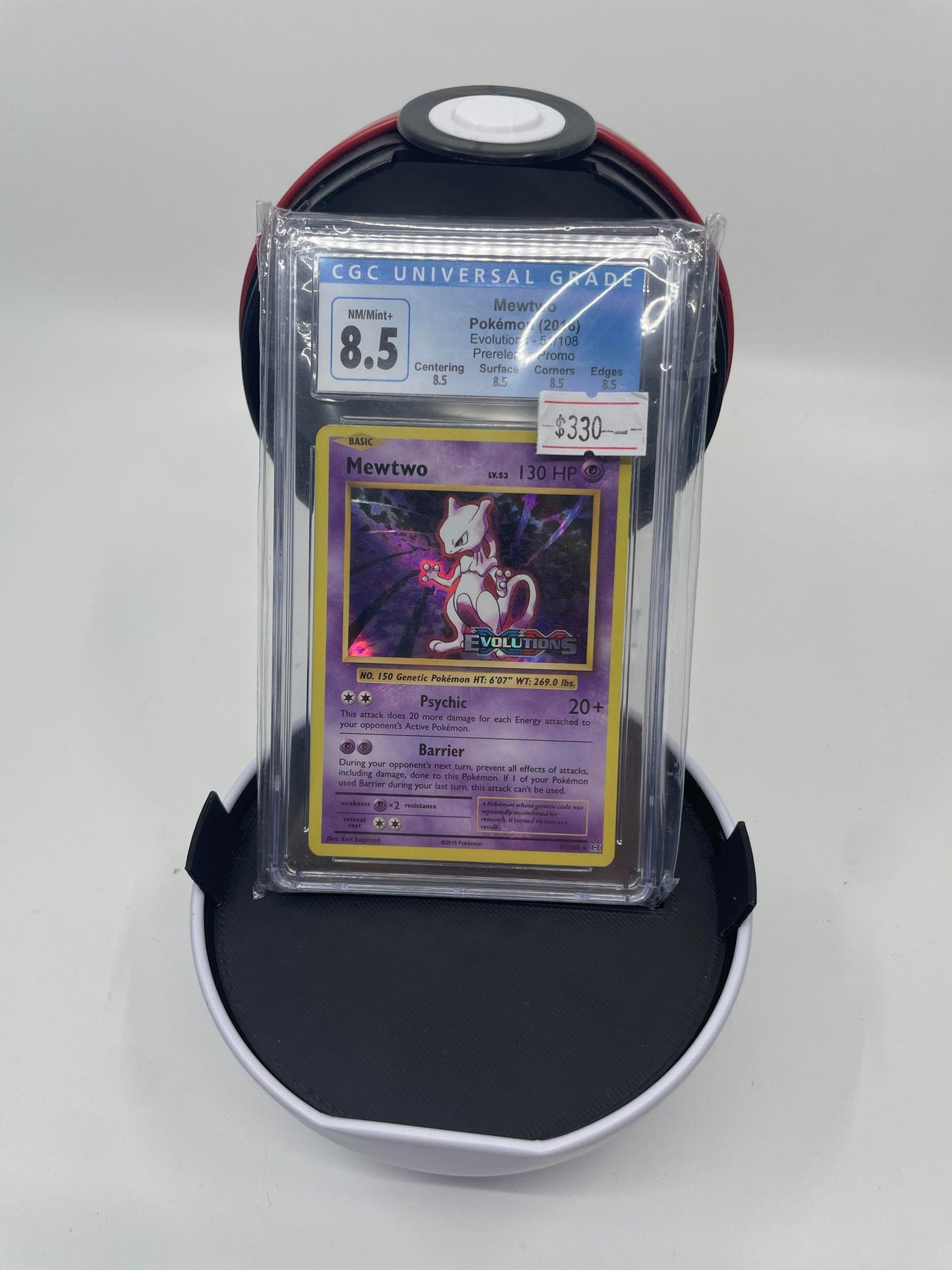 Evolutions Prerelease Mewtwo MNT 8.5