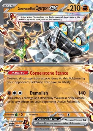 Cornerstone Mask Ogerpon ex - 058/131 - SV Prismatic Evolutions