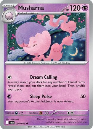 Musharna - 039/086 39 - SV Black Bolt Reverse Holofoil