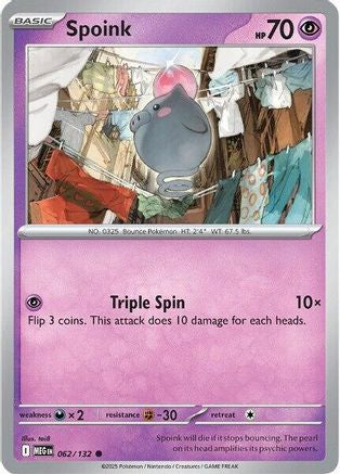Spoink 62 - ME01 Mega Evolution Reverse Holofoil